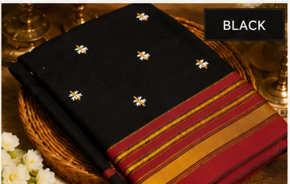 New Trendy Prajakta Embroidery Handwoven Ilkal Saree – Karnataka Kashida Pallu | Valenia Textile ✨️