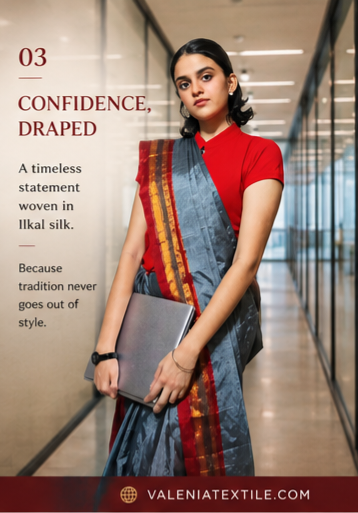 Handwoven Ilkal Cotton Saree from Karnataka – Timeless Heritage Drapes ✨️
